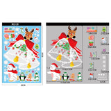 Maxbell 6Pcs Christmas Window Clings Santa Claus Stickers for Home Ornament Style B