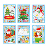 Maxbell 6Pcs Christmas Window Clings Santa Claus Stickers for Home Ornament Style B