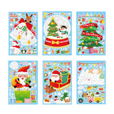 Maxbell 6Pcs Christmas Window Clings Santa Claus Stickers for Home Ornament Style B