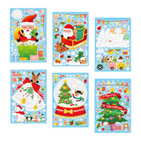 Maxbell 6Pcs Christmas Window Clings Santa Claus Stickers for Home Ornament Style B