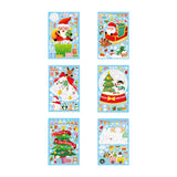 Maxbell 6Pcs Christmas Window Clings Santa Claus Stickers for Home Ornament Style B