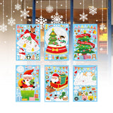 Maxbell 6Pcs Christmas Window Clings Santa Claus Stickers for Home Ornament Style B
