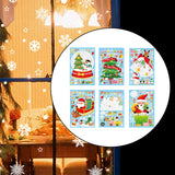 Maxbell 6Pcs Christmas Window Clings Santa Claus Stickers for Home Ornament Style B