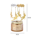 Maxbell Elegant Rotating Candlestick Tealight Holder for Fireplace Home Decoration Angel