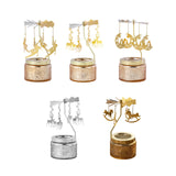 Maxbell Elegant Rotating Candlestick Tealight Holder for Fireplace Home Decoration Angel