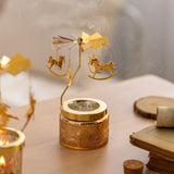 Maxbell Elegant Rotating Candlestick Tealight Holder for Fireplace Home Decoration Angel