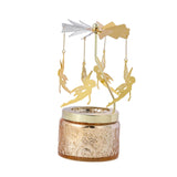 Maxbell Elegant Rotating Candlestick Tealight Holder for Fireplace Home Decoration Angel