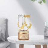 Maxbell Elegant Rotating Candlestick Tealight Holder for Fireplace Home Decoration Angel