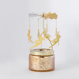 Maxbell Elegant Rotating Candlestick Tealight Holder for Fireplace Home Decoration Angel