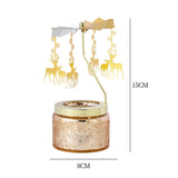 Maxbell Elegant Rotating Candlestick Tealight Holder for Fireplace Home Decoration Elk Aureate