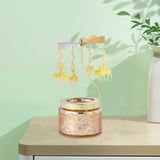 Maxbell Elegant Rotating Candlestick Tealight Holder for Fireplace Home Decoration Elk Aureate