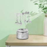 Maxbell Elegant Rotating Candlestick Tealight Holder for Fireplace Home Decoration Elk Argent