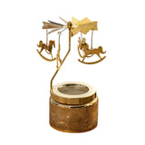 Maxbell Elegant Rotating Candlestick Tealight Holder for Fireplace Home Decoration Horse