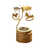Maxbell Elegant Rotating Candlestick Tealight Holder for Fireplace Home Decoration Horse