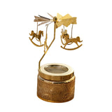 Maxbell Elegant Rotating Candlestick Tealight Holder for Fireplace Home Decoration Horse