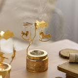 Maxbell Elegant Rotating Candlestick Tealight Holder for Fireplace Home Decoration Horse