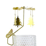 Maxbell Metal Rotating Candlestick Tealight Holder for Festival Fireplace Decor Christmas Tree