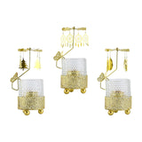 Maxbell Metal Rotating Candlestick Tealight Holder for Festival Fireplace Decor Christmas Tree