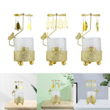 Maxbell Metal Rotating Candlestick Tealight Holder for Festival Fireplace Decor Christmas Tree