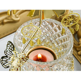 Maxbell Metal Rotating Candlestick Tealight Holder for Festival Fireplace Decor Christmas Tree