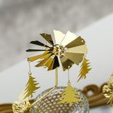 Maxbell Metal Rotating Candlestick Tealight Holder for Festival Fireplace Decor Christmas Tree