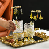 Maxbell Metal Rotating Candlestick Tealight Holder for Festival Fireplace Decor Christmas Tree