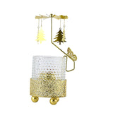 Maxbell Metal Rotating Candlestick Tealight Holder for Festival Fireplace Decor Christmas Tree