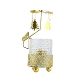 Maxbell Metal Rotating Candlestick Tealight Holder for Festival Fireplace Decor Christmas Tree