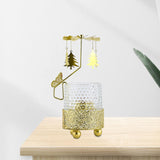 Maxbell Metal Rotating Candlestick Tealight Holder for Festival Fireplace Decor Christmas Tree