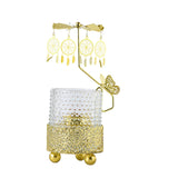 Maxbell Metal Rotating Candlestick Tealight Holder for Festival Fireplace Decor Dreamcatcher