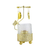 Maxbell Metal Rotating Candlestick Tealight Holder for Festival Fireplace Decor Leaves