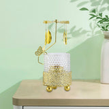 Maxbell Metal Rotating Candlestick Tealight Holder for Festival Fireplace Decor Leaves