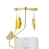 Maxbell Metal Rotating Candlestick Tealight Holder for Festival Fireplace Decor Leaves