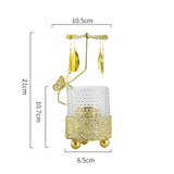 Maxbell Metal Rotating Candlestick Tealight Holder for Festival Fireplace Decor Leaves