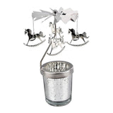 Maxbell Romantic Rotating Candle Holder Candlestick for Home Ornament Horse