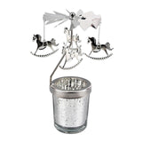 Maxbell Romantic Rotating Candle Holder Candlestick for Home Ornament Horse