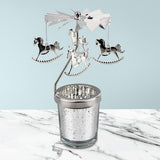 Maxbell Romantic Rotating Candle Holder Candlestick for Home Ornament Horse