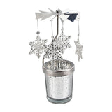 Maxbell Romantic Rotating Candle Holder Candlestick for Home Ornament Snowflake