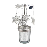Maxbell Romantic Rotating Candle Holder Candlestick for Home Ornament Snowflake