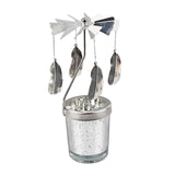 Maxbell Romantic Rotating Candle Holder Candlestick for Home Ornament Leaves