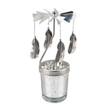 Maxbell Romantic Rotating Candle Holder Candlestick for Home Ornament Leaves