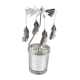 Maxbell Romantic Rotating Candle Holder Candlestick for Home Ornament Leaves