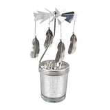 Maxbell Romantic Rotating Candle Holder Candlestick for Home Ornament Leaves