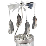 Maxbell Romantic Rotating Candle Holder Candlestick for Home Ornament Leaves