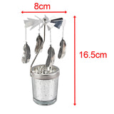 Maxbell Romantic Rotating Candle Holder Candlestick for Home Ornament Leaves
