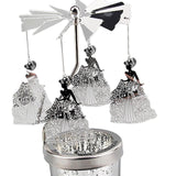 Maxbell Romantic Rotating Candle Holder Candlestick for Home Ornament Princess