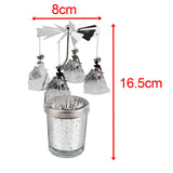 Maxbell Romantic Rotating Candle Holder Candlestick for Home Ornament Princess