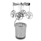Maxbell Romantic Rotating Candle Holder Candlestick for Home Ornament Elk Round