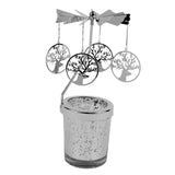 Maxbell Romantic Rotating Candle Holder Candlestick for Home Ornament Elk Round