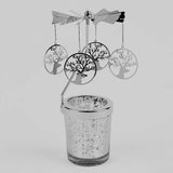 Maxbell Romantic Rotating Candle Holder Candlestick for Home Ornament Elk Round